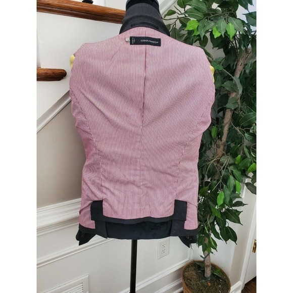 Dsquared2 Women's Solid Gray Wool Long Sleeve Single Breasted Blazer Size 46 - Picture 7 of 12